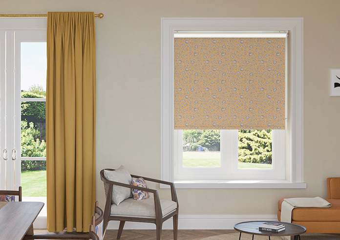 Leopard Luxe, Mustard - Roller Blind - Image 3